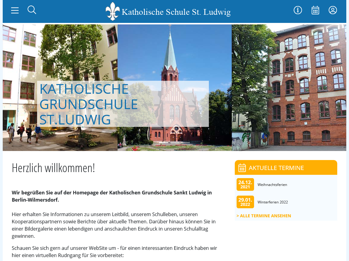 Neue WebSite der Kath. Schule St. Ludwig